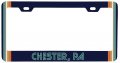 Chester Pennsylvania Car Metal License Plate Frame Retro Design 