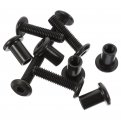 Jojofuny 15 Sets Hex Screw Photo Albums Binding Bolts Cap Nuts For Furniture Purses Post Screws Connecting Barrel Nut Downside