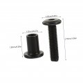 Jojofuny 15 Sets Hex Screw Photo Albums Binding Bolts Cap Nuts For Furniture Purses Post Screws Connecting Barrel Nut Downside
