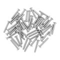 M6-1 X 40mm 100pcs Flat Round Head Screws 304 Stainless Steel Phillips Drive Machine Hardware Fastener For Furniture Connection 