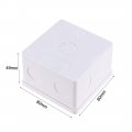 Uxcell 86x86x49mm Wall Switch Box Deep Case Recessed Mount 86 Type Single Gang White 6pcs