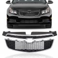 G-plus Front Bumper Upper Lower Grille Pair Set Of 2 Pcs Us Compatible With 2011-2014 Chevy Cruze Does Not Fit Eco Model