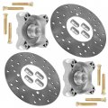 Caltric 2x Rear Wheel Hub And Brake Disc Kit Compatible With Polaris Rzr 570 2012 2013