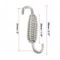 X Autohaux 6 Pcs 55mm 2 17 Motorcycle Muffler Exhaust Pipe Spring Universal Stainless Steel Silver Tone