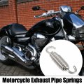 X Autohaux 6 Pcs 55mm 2 17 Motorcycle Muffler Exhaust Pipe Spring Universal Stainless Steel Silver Tone