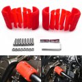 Engine Protection Guard Bumper Dec Block For Kawasaki Versys X 300 Abs Fits 22mm 25mm 28mm Diameters Red Plastic Bumper Guards