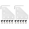 2set 2020 Corner Bracket Plate L-slot Aluminum Extrusion Connector Outside Joint With Screws For Series Profile 3d Printer 