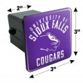 University Of Sioux Falls Cougars Logo Tow Trailer Hitch Cover Plug Insert For 2 In Receivers Heavy Duty Abs Plastic With Uv