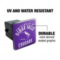 University Of Sioux Falls Cougars Logo Tow Trailer Hitch Cover Plug Insert For 2 In Receivers Heavy Duty Abs Plastic With Uv