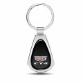 Ipick Image For Cadillac Ct4 Logo Black Dome Chrome Metal Teardrop Key Chain Keychain Exclusive Official Licensed