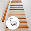 2pcs Stainless Steel Hand Rail Brackets 2 4 Curvedrail Holder Hand Stairway Bracket For Round With Mounting Screw Guardrail 