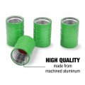 Horse Illustration Valve Stem Caps For Tire Rim Wheel Green Aluminum Schrader Type Air Covers 4 Pieces 0 55 In Tall