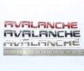 Yoaoo 2x Oem Chrome Avalanche Nameplate Emblems Letter Badge For Gm 07-16 Glossy Shiny