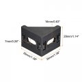 Uxcell 2set Inside Corner Bracket Gusset Kits 35x35x29mm 3030 Angle Connector For Series Aluminum Profile Black 4 X Hex Flange
