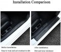 Xiter 4pcs Carbon Fiber Leather Car Door Sill Scuff Plate Guard Sills Entry Protector Trim Autoparts Accessories For Honda