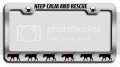 Keep Calm And Rescue Boerboel Dogs Pets Chrome Metal License Plate Frame Heavy Duty Stainless Steel Tag Holder For Us Canada 