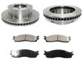 Front Semi Metallic Brake Pads And Rotor Kit For 2003-2008 Dodge Ram 2500 