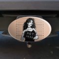 Hot Mess Woman Mug Shot Oval Tow Trailer Hitch Cover Plug Insert