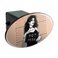 Hot Mess Woman Mug Shot Oval Tow Trailer Hitch Cover Plug Insert