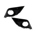 Fog Light Trims For Mitsubishi Outlander Sport 2016 2017 Driver And Passenger Side Pair Textured Black Replace Mi1038131 