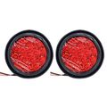 16 Led Trailer Brake Stop Turn Marker Light 2 Red 4 Round With Grommet Lights For Rv Trucks Dc 10-30v 