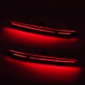Hecasa Rear Led Bumper Tail Lights Compatible With 2018-2023 Honda Accord Reflector Lamps Left Right Pair Red Lens