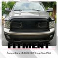 Hecasa Gloss Black Grille W Replacement Shell Packaged Compatible With 2009-2012 Ram 1500 Models