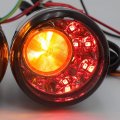 Httmt- Front Chrome Led Running Brake Turn Signal Indicator Light Compatible With H-d Xl 883 1200 92-17 P N Mt224-019f-cd Sk