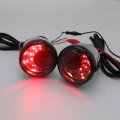 Httmt- Front Chrome Led Running Brake Turn Signal Indicator Light Compatible With H-d Xl 883 1200 92-17 P N Mt224-019f-cd Sk