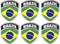 Magnet 6 2 X 1 7 Brazil Brazilian Flag Shield Decal Badge Vinyl Hard Hat Magnetic Sticker 