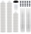 Disposable Paint Spray Gun Cups Liners And Lid System 50 Lids 1 Hard Cup With Retainer Ring 20 Plugs For Original 0 Not 2 0 