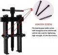 Thur Amo 2 Jaw Bearing Puller Adjustable Two Claw Pilot Remover Hand Repair Tool Carbon Steel Pump Pulley Straight Type For