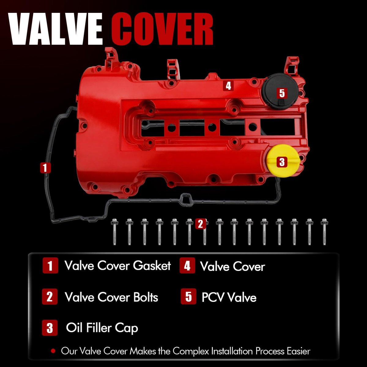 Upgrade Aluminum Valve Cover For Chevrolet Cruze Sonic Trax Volt Buick Encore Cadillac Elr 2011-2019 1 4l Turbocharged Engine