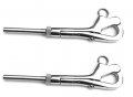 Two Big Stainless Steel Pelican Hooks For 3 16 Wire 