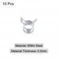 Uxcell 10pcs 7mm Spring Band Type Action Fuel Silicone Vacuum Hose Pipe Clamp Low Pressure Air Clip Zinc Plated