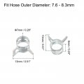 Uxcell 10pcs 7mm Spring Band Type Action Fuel Silicone Vacuum Hose Pipe Clamp Low Pressure Air Clip Zinc Plated