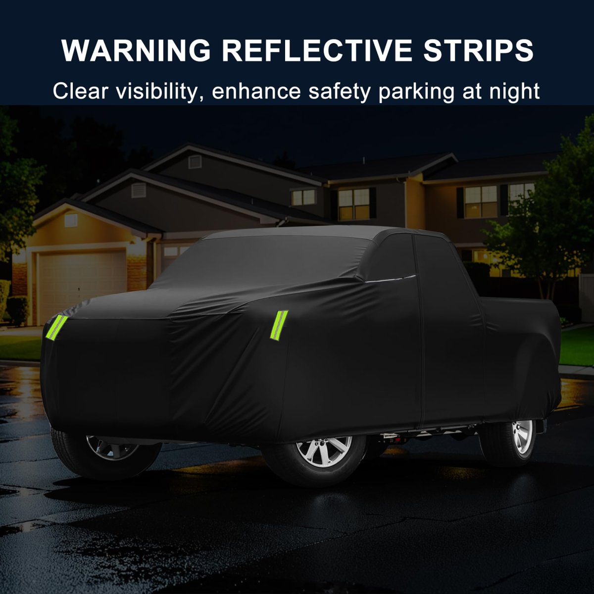 Waterproof Truck Car Cover For Length Up To 200 Inch Trucks All Weather Protection Anti-uv Windproof With Left Side Zipper And