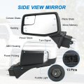 Left Driver Side Mirror For 2019-2025 Chevy Silverado 1500 Chrome Power Folding Heated Turn Signal Puddle Lights Memory Replace