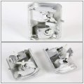 Compatible With Ford Super Duty Chrome Housing Towing Side Mirror Turn Signal Light White Led