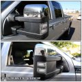 Compatible With Ford Super Duty Chrome Housing Towing Side Mirror Turn Signal Light White Led