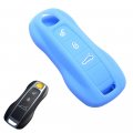 Ecoinva For Porsche Cayenne Panamera Cayman 911 Silicone Keycase Car Key Case Fob Cover B-red