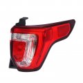 Kuafu Passenger Side Taillight Compatible With 2016-2019 Ford Explorer Halogen Tail Light Rear Brake Lamp Red Lens Clear