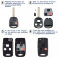 Hqrp 2-pack Upgrade Remote Flip Folding Key Fob Shell Case Keyless Entry W 3 Buttons Compatible With Lexus Rx300 1999 2000 2001