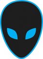 Stickertalk Alien Vinyl Sticker 3 5 Inches By 