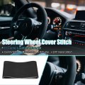 Hand Sewn Steering Wheel Cover Stitch With Needle And Thread Universal Fit 15 4-16 Inch 39-40 5cm Dia For Car