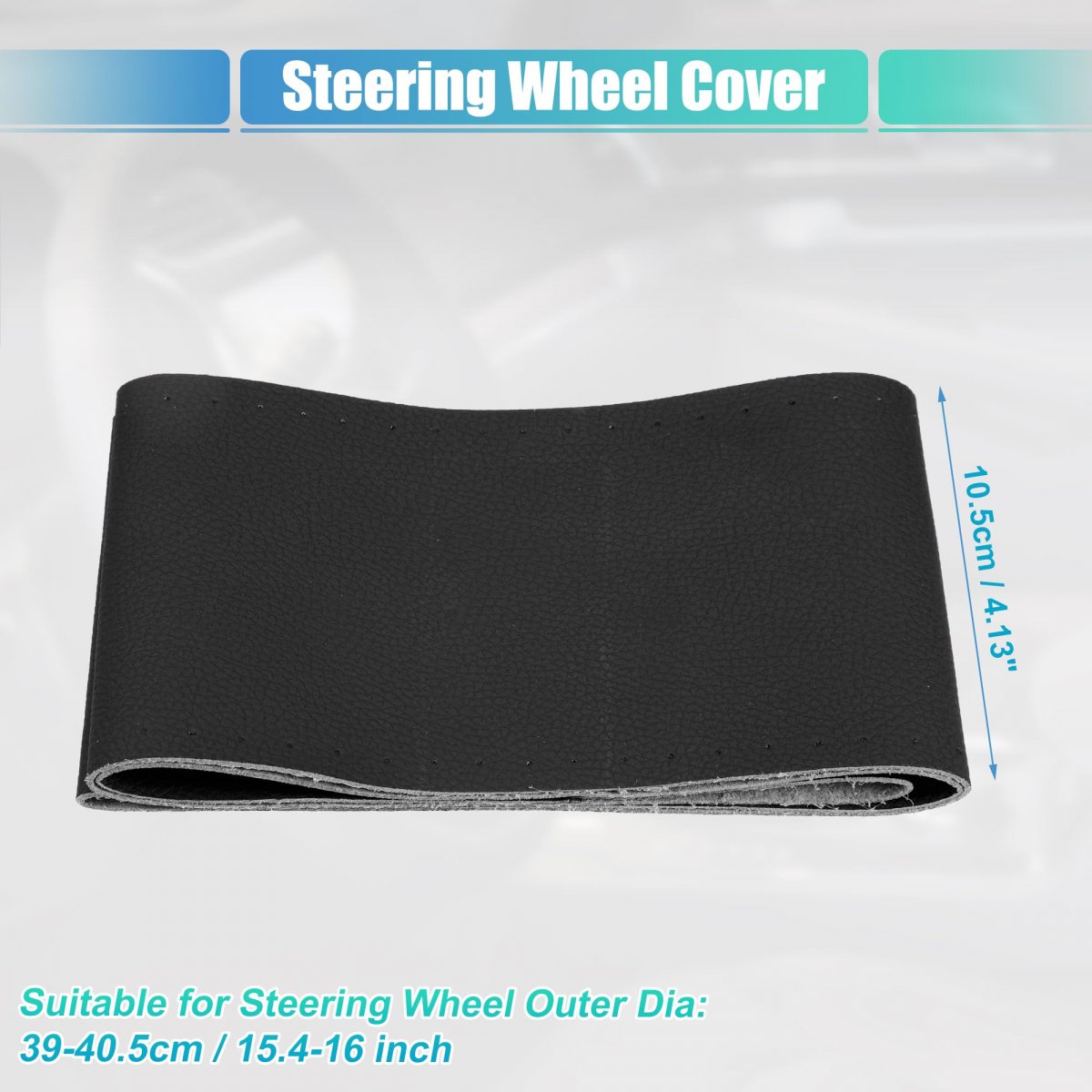 Hand Sewn Steering Wheel Cover Stitch With Needle And Thread Universal Fit 15 4-16 Inch 39-40 5cm Dia For Car