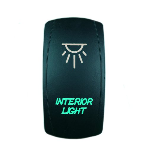Laser Green Rocker Switch Interior Lights 20a 12v On Off Led Light