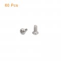 Uxcell M2-0 4x4mm Flat Head Torx Anti Theft Machine Screws 60pcs 304 Stainless Steel Drive Countersunk Full Thread