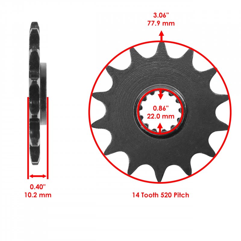 Caltric Front And Rear Sprocket Kit For Suzuki Dr-z400e Drz400e 2000-2007