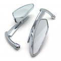 Httmt Mt353- Chromed Blade Mirrors Compatible With Kawasak Vulcan Rebel Shadow Yamah R1 R6 Cruiser